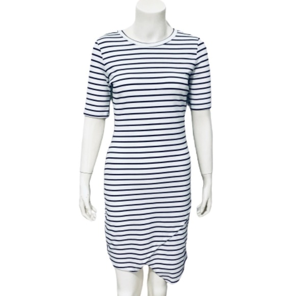 iris Dresses & Skirts - IRIS | Women’s Striped Asymmetrical Hemline Dress